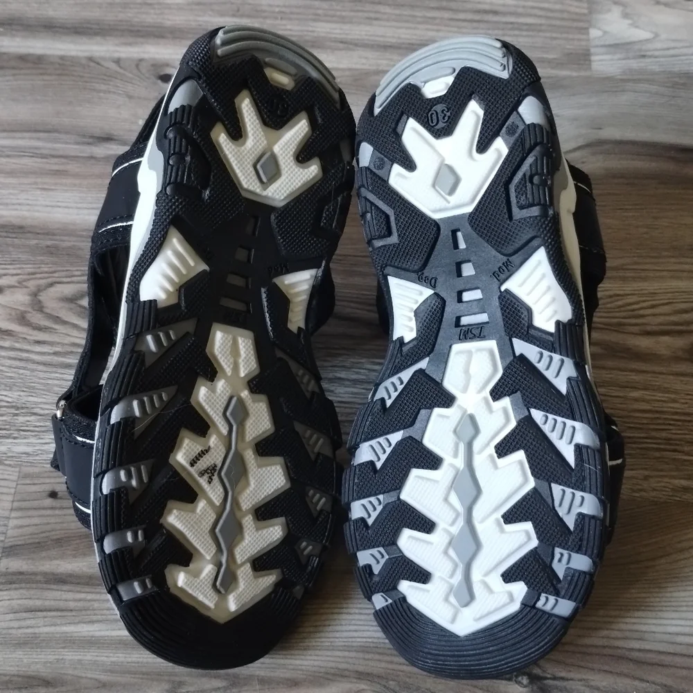 Lanvin Paris Black White Strappy Sandals Kids Size 30 US 12.5
